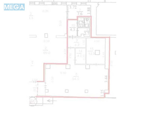 Оренда комерційної нерухомості, 87&nbsp;кв.м, под магазин, <a class="location-link" href="/kiev/" title="Недвижимость Київ">Київ</a>, <a class="location-link" href="/kiev/shevchenkovskij/" title="Недвижимость Шевченківський район">Шевченківський р-н</a>, Багговутовская ул., 3/15 (изображение 3)