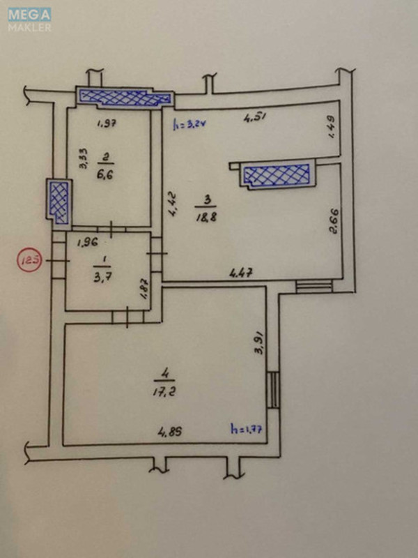 Продаж 1 кімнатної квартири (46,3/?/18,8), 7 пов. 7 пов. будинку, <a class="location-link" href="/kiev/" title="Недвижимость Київ">Київ</a>, <a class="location-link" href="/kiev/goloseevskij/" title="Недвижимость Голосіївський район">Голосіївський р-н</a>, Московський пров., 2б (изображение 7)