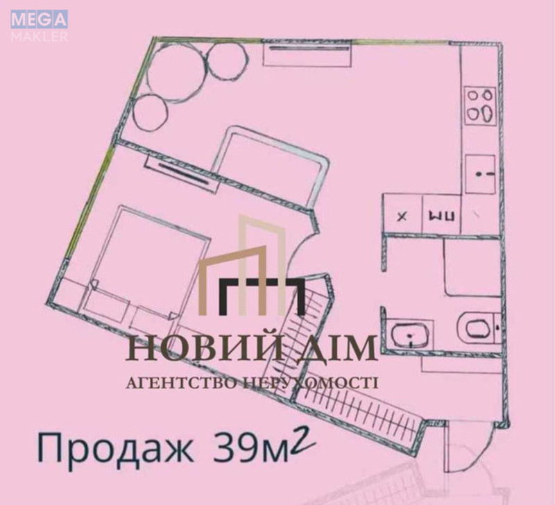 Продаж 1 кімнатної квартири (39/18/15,1), 4 пов. 4 пов. будинку, <a class="location-link" href="/sofievskaya-borshagovka/" title="Недвижимость Софіївська Борщагівка">Софіївська Борщагівка</a>, героїв Небесної сотні, 16/10 (изображение 5)