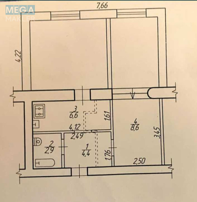 Продаж 2 кімнатної квартири (47,9/20/6,6), 1 пов. 5 пов. будинку, <a class="location-link" href="/rovno/" title="Недвижимость Рівне">Рівне</a>, Степана Бандери (изображение 10)