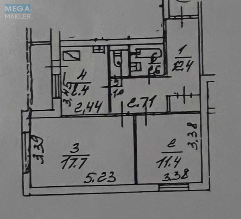Продаж 2 кімнатної квартири (56/30/8,5), 8 пов. 16 пов. будинку, <a class="location-link" href="/kiev/" title="Недвижимость Київ">Київ</a>, <a class="location-link" href="/kiev/svyatoshinskij/" title="Недвижимость Святошинський район">Святошинський р-н</a>, Академика Ефремова ул., 25 (изображение 24)