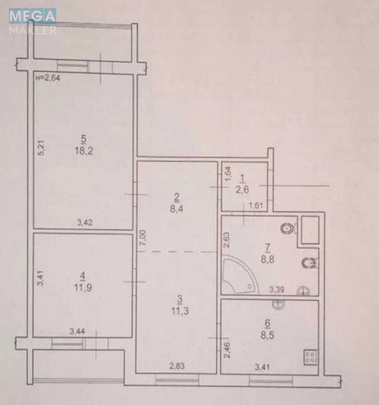 Продаж 3 кімнатної квартири (73/41/9), 6 пов. 9 пов. будинку, <a class="location-link" href="/kiev/" title="Недвижимость Київ">Київ</a>, <a class="location-link" href="/kiev/desnyanskij/" title="Недвижимость Деснянський район">Деснянський р-н</a>, Оноре де Бальзака вул., 46а (изображение 10)