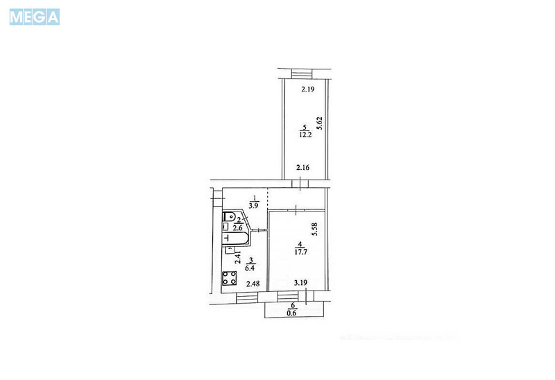 Продаж 2 кімнатної квартири (43,6/29,9/6,4), 4 пов. 5 пов. будинку, <a class="location-link" href="/kiev/" title="Недвижимость Київ">Київ</a>, <a class="location-link" href="/kiev/shevchenkovskij/" title="Недвижимость Шевченківський район">Шевченківський р-н</a>, Довнар-Запольского ул., 10 (изображение 17)