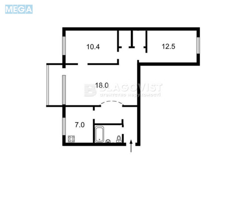 Продаж 3 кімнатної квартири (60/40/7), 3 пов. 5 пов. будинку, <a class="location-link" href="/kiev/" title="Недвижимость Київ">Київ</a>, <a class="location-link" href="/kiev/solomenskij/" title="Недвижимость Солом'янський район">Солом'янський р-н</a>, Ушинского ул., 10 (изображение 25)