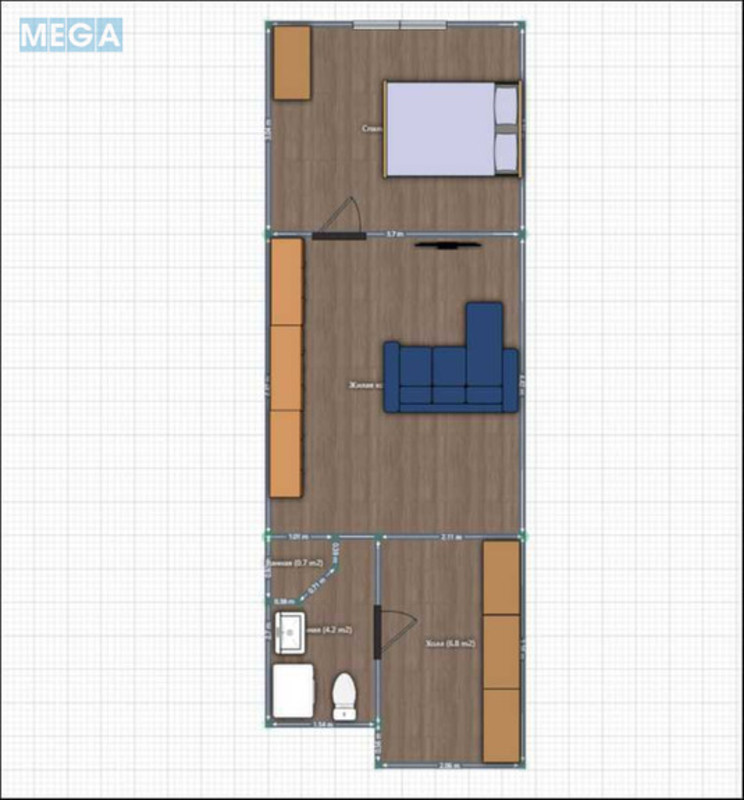 Оренда 1 кімнатної квартири, <a class="location-link" href="/kiev/" title="Недвижимость Київ">Київ</a>, <a class="location-link" href="/kiev/goloseevskij/" title="Недвижимость Голосіївський район">Голосіївський р-н</a>, Михаила Максимовича ул., 26 (изображение 7)