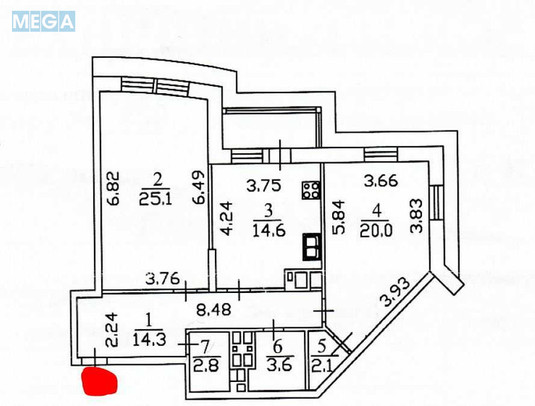 Оренда 2 кімнатної квартири, <a class="location-link" href="/kiev/" title="Недвижимость Київ">Київ</a>, <a class="location-link" href="/kiev/goloseevskij/" title="Недвижимость Голосіївський район">Голосіївський р-н</a>, Голосіївська вул., 13Б (изображение 3)