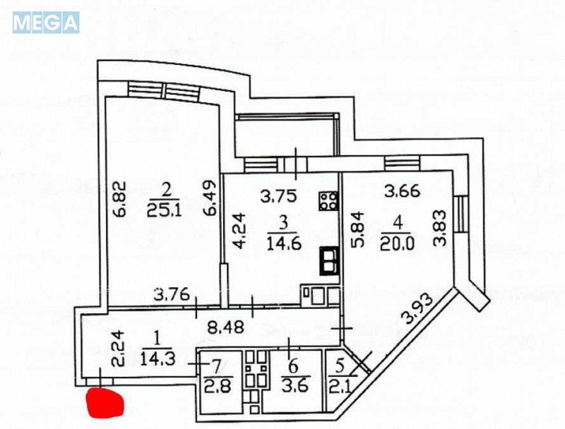 Оренда 2 кімнатної квартири, <a class="location-link" href="/kiev/" title="Недвижимость Київ">Київ</a>, <a class="location-link" href="/kiev/goloseevskij/" title="Недвижимость Голосіївський район">Голосіївський р-н</a>, Голосіївська вул., 13Б (изображение 3)
