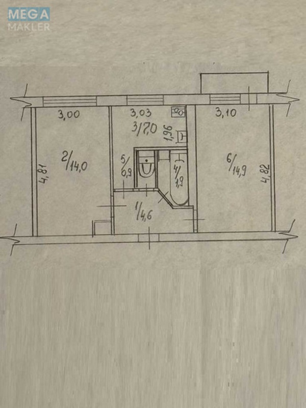 Продаж 2 кімнатної квартири (41/30/7), 5 пов. 5 пов. будинку, <a class="location-link" href="/kiev/" title="Недвижимость Київ">Київ</a>, <a class="location-link" href="/kiev/svyatoshinskij/" title="Недвижимость Святошинський район">Святошинський р-н</a>, Сімї Сосніних вул., 8 (изображение 11)