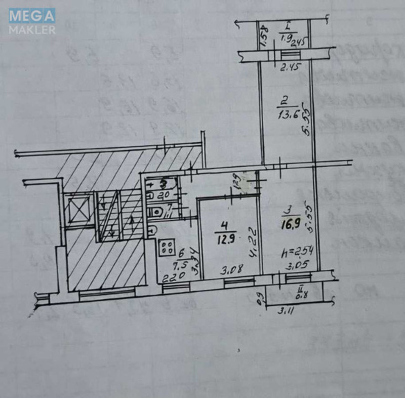 Продаж 3 кімнатної квартири (67/42/8), 7 пов. 9 пов. будинку, <a class="location-link" href="/dnepropetrovsk/" title="Недвижимость Дніпра">Дніпро</a>, Монитора, 10 (изображение 14)