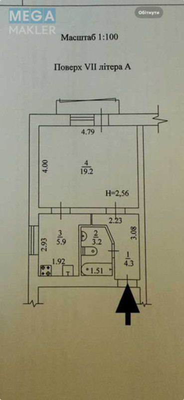 Продаж 1 кімнатної квартири (35/19/6), 7 пов. 9 пов. будинку, <a class="location-link" href="/kiev/" title="Недвижимость Київ">Київ</a>, <a class="location-link" href="/kiev/shevchenkovskij/" title="Недвижимость Шевченківський район">Шевченківський р-н</a>, Богдана Гаврилишина вул., 10 (изображение 8)