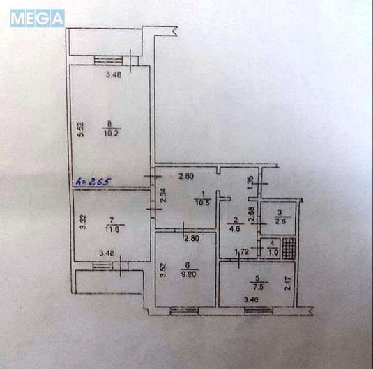 Продаж 3 кімнатної квартири (71/41/8), 5 пов. 9 пов. будинку, <a class="location-link" href="/obuhov/" title="Недвижимость Обухів">Обухів</a>, київська, 64 (изображение 13)
