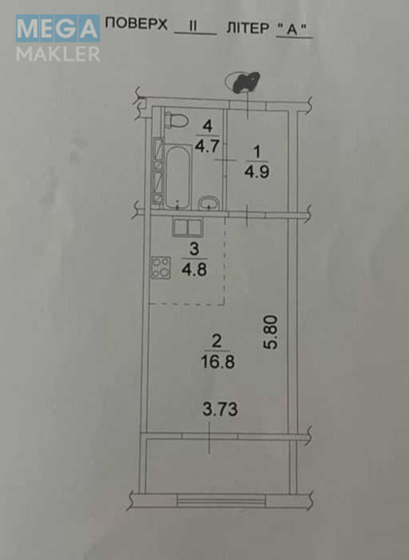 Продаж 1 кімнатної квартири (36/16/5), 2 пов. 24 пов. будинку, <a class="location-link" href="/kiev/" title="Недвижимость Київ">Київ</a>, <a class="location-link" href="/kiev/goloseevskij/" title="Недвижимость Голосіївський район">Голосіївський р-н</a>, Михайла Максимовича вул., 26 (изображение 2)