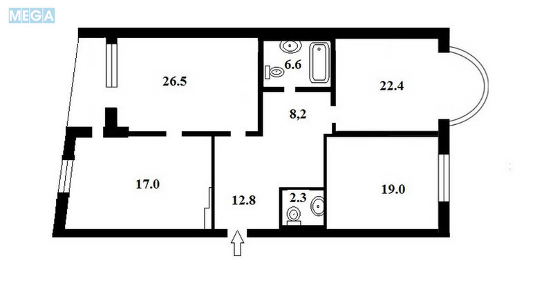 Продаж 3 кімнатної квартири (116/68/17), 2 пов. 22 пов. будинку, <a class="location-link" href="/kiev/" title="Недвижимость Київ">Київ</a>, <a class="location-link" href="/kiev/pecherskij/" title="Недвижимость Печерський район">Печерський р-н</a>, Московская ул., 46/2 (изображение 21)