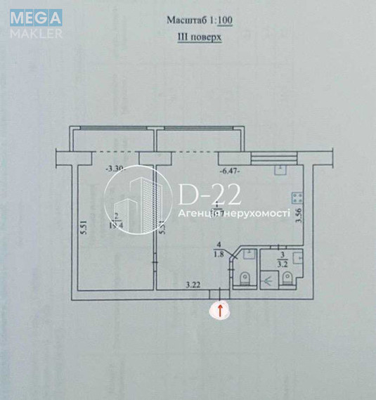 Продаж 2 кімнатної квартири (60,6/19,4/30,7), 3 пов. 9 пов. будинку, <a class="location-link" href="/kiev/" title="Недвижимость Київ">Київ</a>, <a class="location-link" href="/kiev/shevchenkovskij/" title="Недвижимость Шевченківський район">Шевченківський р-н</a>, Глібова вул., 7 (изображение 22)
