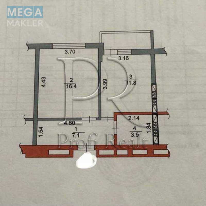Продаж 1 кімнатної квартири (43/15/17), 6 пов. 9 пов. будинку, <a class="location-link" href="/kiev/" title="Недвижимость Київ">Київ</a>, <a class="location-link" href="/kiev/goloseevskij/" title="Недвижимость Голосіївський район">Голосіївський р-н</a>, Метрологічна вулиця, 60 (изображение 21)