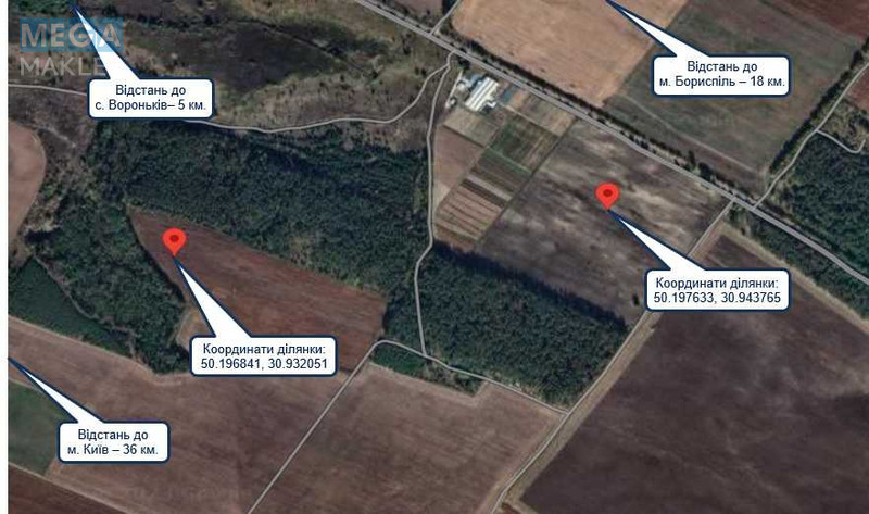 Продажа участка, 200 соток, земля сельскохозяйственного назначения, <a class="location-link" href="/voronkov/" title="Недвижимость Вороньків">Вороньків</a>, Вороньківська с/р (изображение 6)