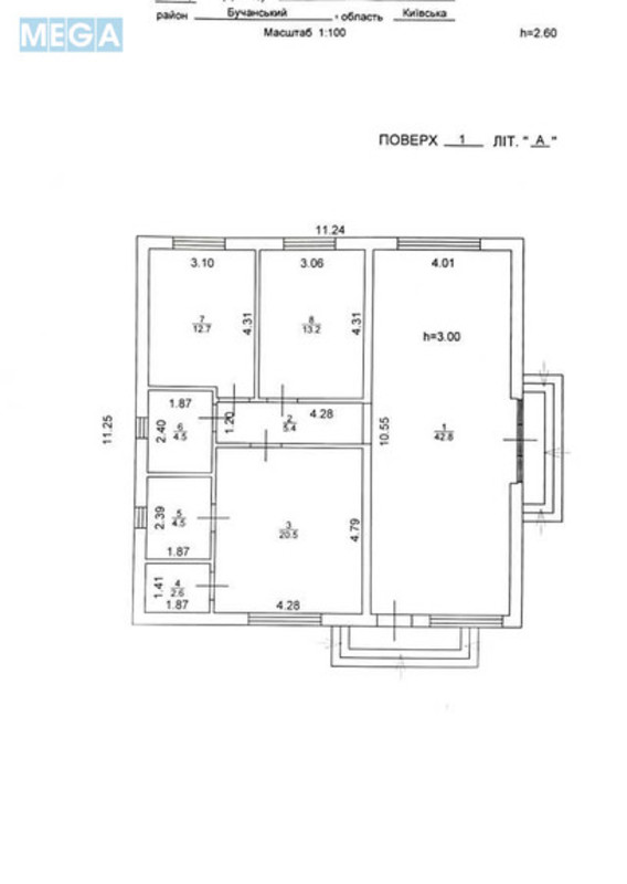 Продаж дома, 1  поверх, 103 кв.м, 4 кімнати, ділянка 3 сотки, <a class="location-link" href="/bucha/" title="Недвижимость Буча">Буча</a>, Михайловського, 8 (изображение 21)