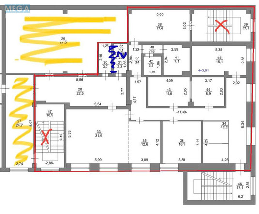 Оренда комерційної нерухомості, 201 кв.м, под офис, <a class="location-link" href="/kiev/" title="Недвижимость Київ">Київ</a>, <a class="location-link" href="/kiev/solomenskij/" title="Недвижимость Солом'янський район">Солом'янський р-н</a>, Миколи Василенка вул., 5 (изображение 6)