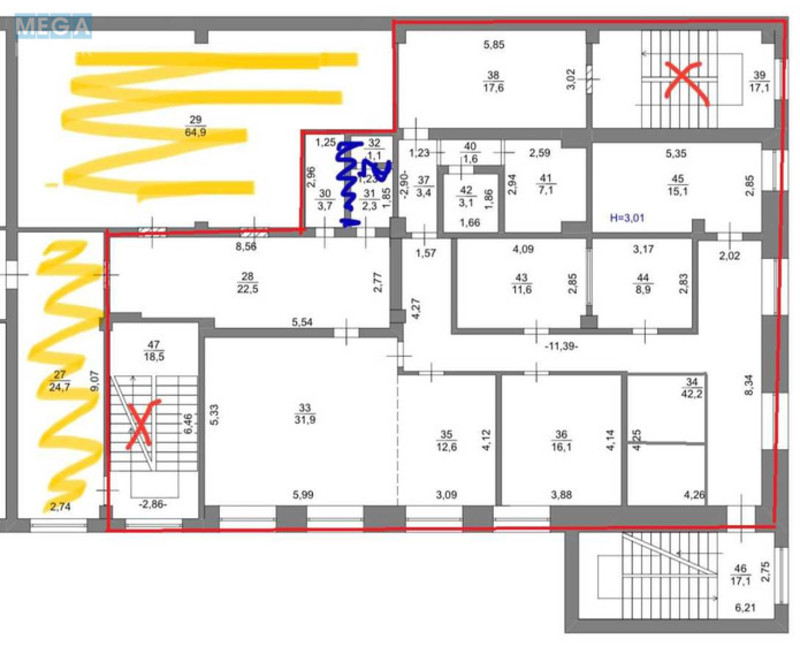 Оренда комерційної нерухомості, 201&nbsp;кв.м, под офис, <a class="location-link" href="/kiev/" title="Недвижимость Київ">Київ</a>, <a class="location-link" href="/kiev/solomenskij/" title="Недвижимость Солом'янський район">Солом'янський р-н</a>, Миколи Василенка вул., 5 (изображение 6)