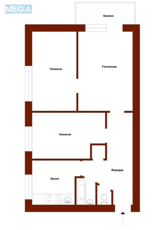 Оренда 3 кімнатної квартири, <a class="location-link" href="/odessa/" title="Недвижимость Одеса">Одеса</a>, <a class="location-link" href="/odessa/malinovskij/" title="Недвижимость Малиновський район">Малиновський р-н</a>, Ивана и Юрия Липы, 6 (изображение 8)