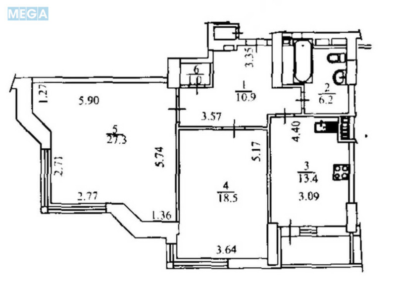 Продаж 2 кімнатної квартири (80/45/27), 4 пов. 27 пов. будинку, <a class="location-link" href="/kiev/" title="Недвижимость Київ">Київ</a>, <a class="location-link" href="/kiev/solomenskij/" title="Недвижимость Солом'янський район">Солом'янський р-н</a>, Солом`янська вул., 15а (изображение 17)