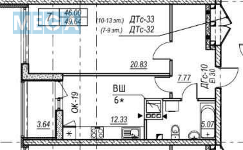 Продаж 1 кімнатної квартири (49,6/20/12,3), 13 пов. 24 пов. будинку, <a class="location-link" href="/odessa/" title="Недвижимость Одеса">Одеса</a>, <a class="location-link" href="/odessa/primorskij/" title="Недвижимость Приморський район">Приморський р-н</a>, Среднефонтанский переулок, 1А (изображение 4)