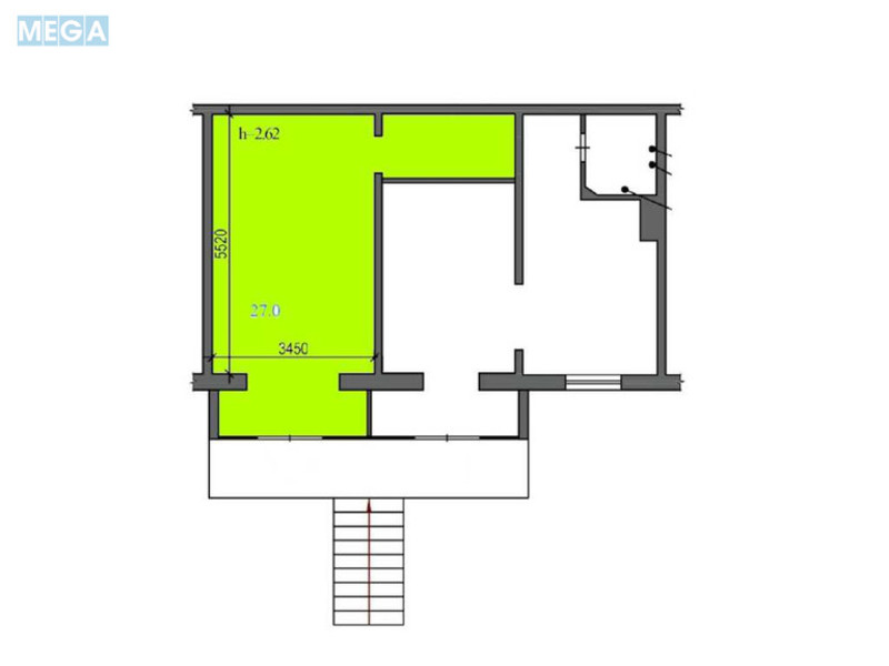 Продаж комерційної нерухомості, 27&nbsp;кв.м, под магазин, <a class="location-link" href="/kiev/" title="Недвижимость Київ">Київ</a>, <a class="location-link" href="/kiev/darnickij/" title="Недвижимость Дарницький район">Дарницький р-н</a>, Михайла Драгоманова вул., 11 (изображение 9)