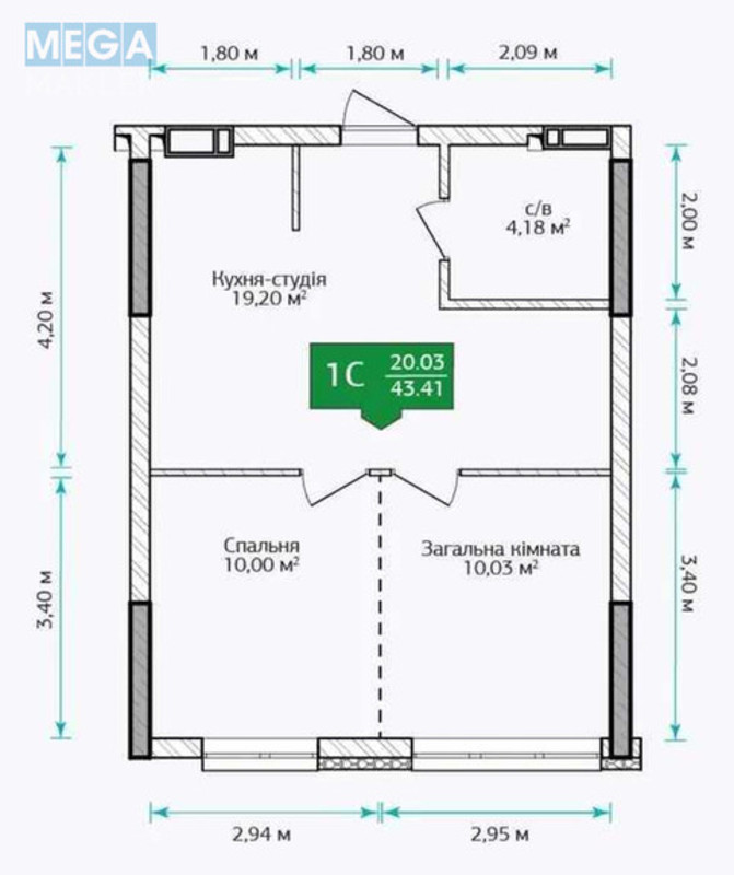 Продаж 2 кімнатної квартири (46/20/19), 9 пов. 17 пов. будинку, <a class="location-link" href="/irpen/" title="Недвижимость Ірпінь">Ірпінь</a>, <a class="location-link" href="/irpen/malinovskij/" title="Недвижимость Малиновский район">Малиновский р-н</a>, Університетська (изображение 13)