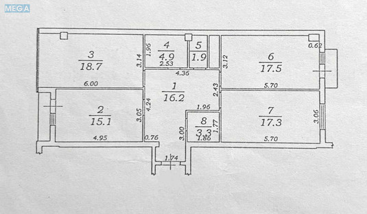 Оренда 3 кімнатної квартири, <a class="location-link" href="/odessa/" title="Недвижимость Одеса">Одеса</a>, <a class="location-link" href="/odessa/kievskij/" title="Недвижимость Київський район">Київський р-н</a>, Жемчужная, 3 (изображение 8)