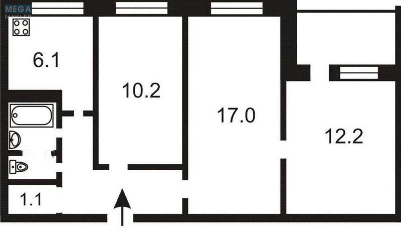 Продаж 3 кімнатної квартири (56/39/6), 2 пов. 9 пов. будинку, <a class="location-link" href="/kiev/" title="Недвижимость Київ">Київ</a>, <a class="location-link" href="/kiev/dneprovskij/" title="Недвижимость Дніпровський район">Дніпровський р-н</a>, Миропільська вул., 3 (изображение 22)