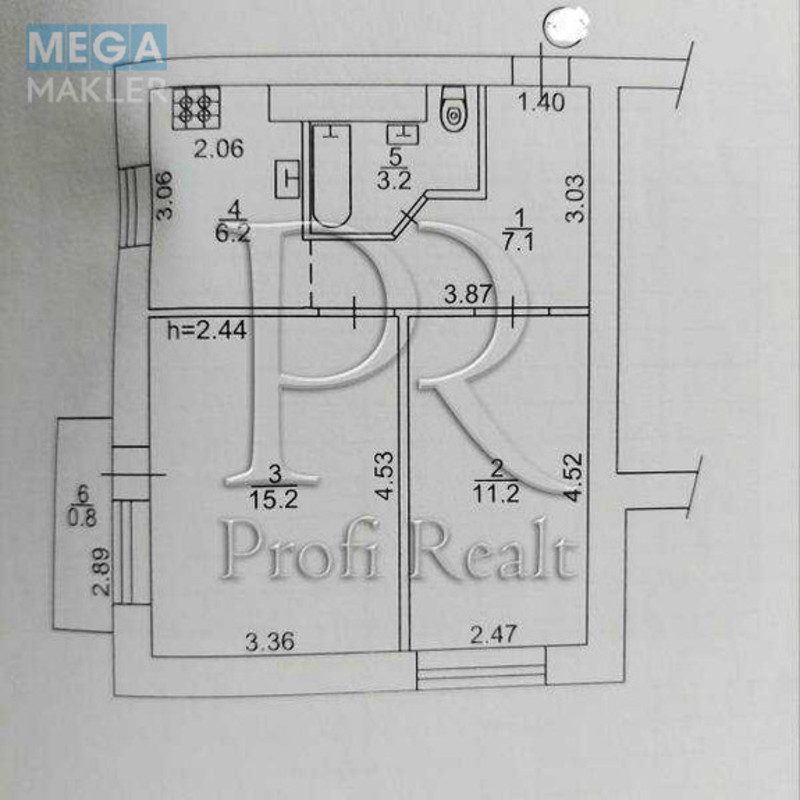 Продаж 2 кімнатної квартири (44/26/6), 7 пов. 9 пов. будинку, <a class="location-link" href="/kiev/" title="Недвижимость Київ">Київ</a>, <a class="location-link" href="/kiev/shevchenkovskij/" title="Недвижимость Шевченківський район">Шевченківський р-н</a>, Річна вулиця, 3 (изображение 12)