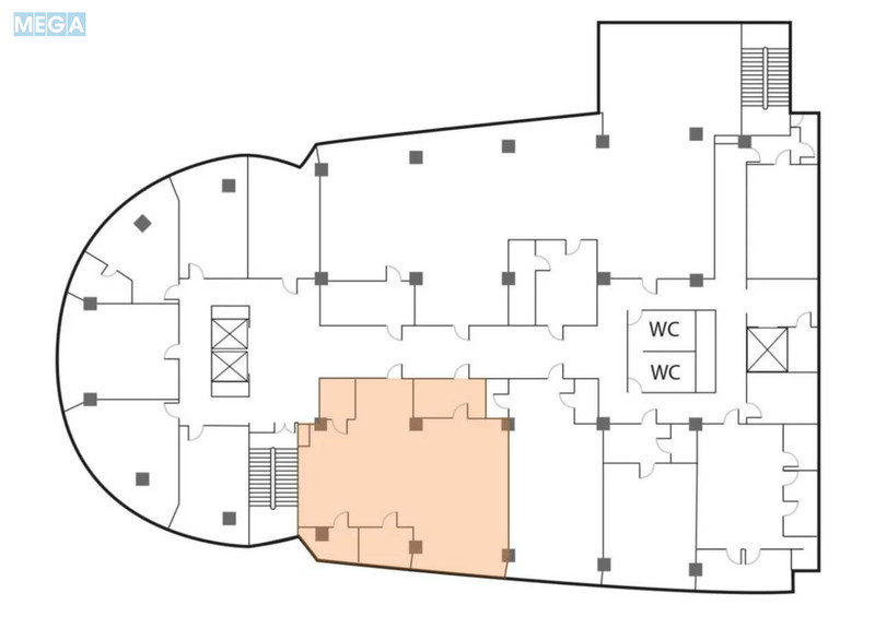 Оренда комерційної нерухомості, 132&nbsp;кв.м, под офис, <a class="location-link" href="/kiev/" title="Недвижимость Київ">Київ</a>, <a class="location-link" href="/kiev/dneprovskij/" title="Недвижимость Дніпровський район">Дніпровський р-н</a>, Евгения Сверстюка ул., 2А (изображение 7)