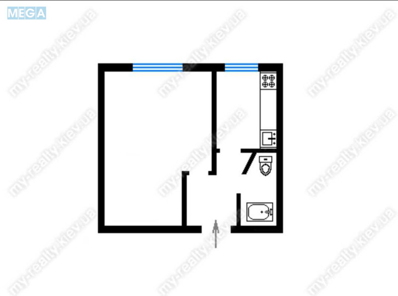 Продаж 1 кімнатної квартири (22/14/4), 6 пов. 9 пов. будинку, <a class="location-link" href="/kiev/" title="Недвижимость Київ">Київ</a>, <a class="location-link" href="/kiev/solomenskij/" title="Недвижимость Солом'янський район">Солом'янський р-н</a>, Чоколівський бульв., 14 (изображение 21)