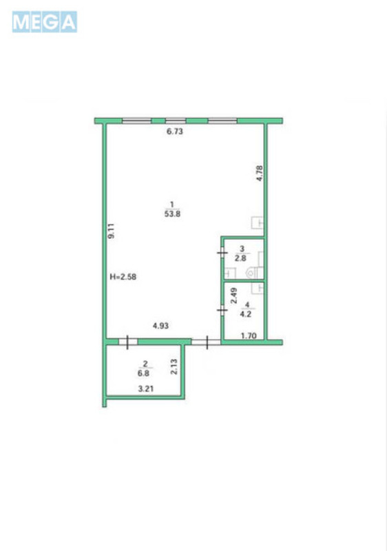 Оренда комерційної нерухомості, 67,60&nbsp;кв.м, <a class="location-link" href="/kiev/" title="Недвижимость Київ">Київ</a>, <a class="location-link" href="/kiev/shevchenkovskij/" title="Недвижимость Шевченківський район">Шевченківський р-н</a>, Данила Щербаківського вул., 52 (изображение 13)