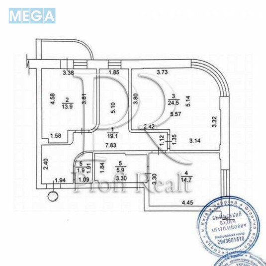 Продаж 2 кімнатної квартири (81/39/14), 16 пов. 18 пов. будинку, <a class="location-link" href="/kiev/" title="Недвижимость Київ">Київ</a>, <a class="location-link" href="/kiev/shevchenkovskij/" title="Недвижимость Шевченківський район">Шевченківський р-н</a>, Руданського Степана вулиця, 4-6 (изображение 19)