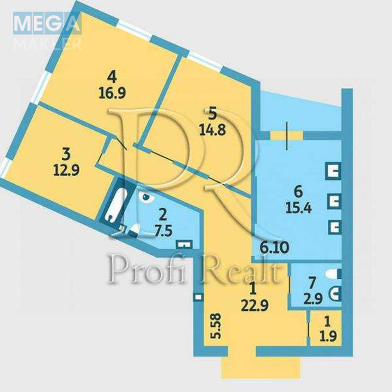 Продаж 3 кімнатної квартири (99/44/15), 23 пов. 26 пов. будинку, <a class="location-link" href="/kiev/" title="Недвижимость Київ">Київ</a>, <a class="location-link" href="/kiev/dneprovskij/" title="Недвижимость Дніпровський район">Дніпровський р-н</a>, Микільсько-Слобідська вулиця, 15 (изображение 20)