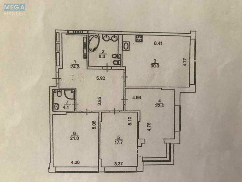Продаж 3 кімнатної квартири (128/61/30), 20 пов. 23 пов. будинку, <a class="location-link" href="/kiev/" title="Недвижимость Київ">Київ</a>, <a class="location-link" href="/kiev/darnickij/" title="Недвижимость Дарницький район">Дарницький р-н</a>, Трускавецька вул., 2А (изображение 8)
