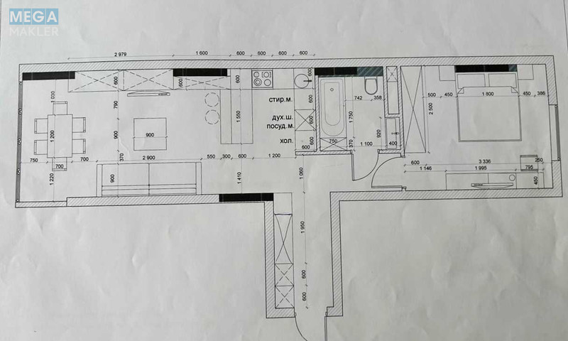 Продаж 2 кімнатної квартири (54/34/20), 6 пов. 14 пов. будинку, <a class="location-link" href="/kiev/" title="Недвижимость Київ">Київ</a>, <a class="location-link" href="/kiev/goloseevskij/" title="Недвижимость Голосіївський район">Голосіївський р-н</a>, Василия Симоненко ул., 5а (изображение 13)