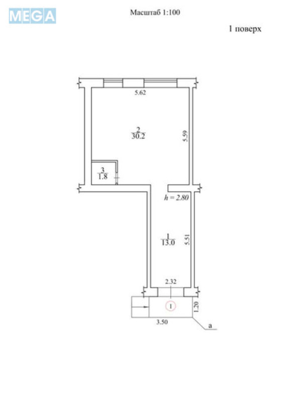 Оренда комерційної нерухомості, 45&nbsp;кв.м, под магазин, <a class="location-link" href="/kiev/" title="Недвижимость Київ">Київ</a>, <a class="location-link" href="/kiev/svyatoshinskij/" title="Недвижимость Святошинский район">Святошинский р-н</a>, Лесі Українки бульв., 30 (изображение 2)