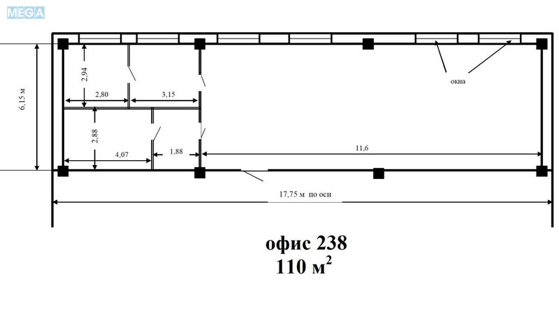 Оренда комерційної нерухомості, 110&nbsp;кв.м, под офис, <a class="location-link" href="/kiev/" title="Недвижимость Київ">Київ</a>, <a class="location-link" href="/kiev/podolskij/" title="Недвижимость Подольский район">Подольский р-н</a>, Викентия Хвойки ул., 18/14 (изображение 9)