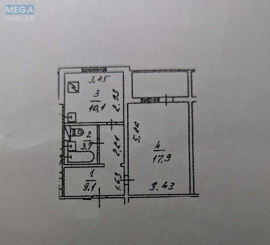 Продаж 1 кімнатної квартири (43/18/10), 14 пов. 16 пов. будинку, <a class="location-link" href="/kiev/" title="Недвижимость Київ">Київ</a>, <a class="location-link" href="/kiev/darnickij/" title="Недвижимость Дарницький район">Дарницький р-н</a>, Михайла Драгоманова вул., 12А (изображение 3)