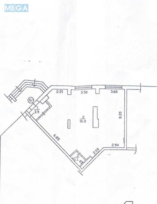 Продаж комерційної нерухомості, 100&nbsp;кв.м, под магазин, <a class="location-link" href="/kiev/" title="Недвижимость Київ">Київ</a>, <a class="location-link" href="/kiev/dneprovskij/" title="Недвижимость Дніпровський район">Дніпровський р-н</a>, Раисы Окипной ул., 8 (изображение 3)