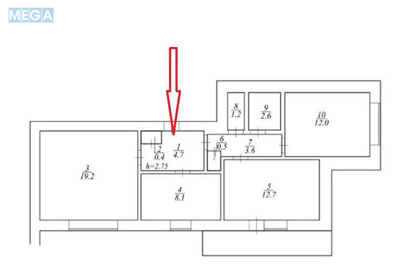 Продаж 3 кімнатної квартири (66/44/8), 16 пов. 16 пов. будинку, <a class="location-link" href="/kiev/" title="Недвижимость Київ">Київ</a>, <a class="location-link" href="/kiev/darnickij/" title="Недвижимость Дарницький район">Дарницький р-н</a>, Николая Руднева ул., 34 (изображение 25)