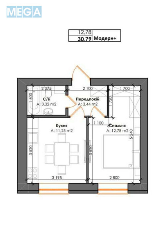Новобудова, 4 поверхів, <a class="location-link" href="/gatnoe/" title="Недвижимость Гатне">Гатне</a>, Інститутська, 7 (изображение 2)