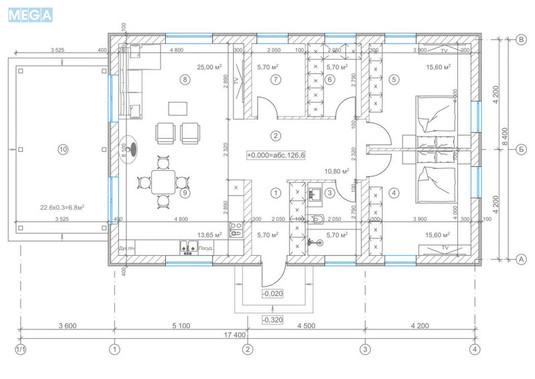 Продаж дома, 1&nbsp; поверх, 110&nbsp;кв.м, 2&nbsp;кімнати, ділянка 6&nbsp;соток, <a class="location-link" href="/schastlivoe-selo-kv/" title="Недвижимость Щасливі">Щасливе</a>, Полтавська, 40 (изображение 10)
