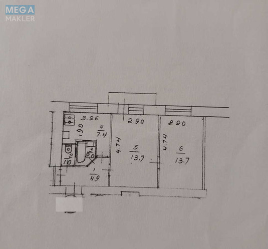 Продаж 2 кімнатної квартири (44/27/7), 2 пов. 9 пов. будинку, <a class="location-link" href="/kiev/" title="Недвижимость Київ">Київ</a>, <a class="location-link" href="/kiev/svyatoshinskij/" title="Недвижимость Святошинський район">Святошинський р-н</a>, Сімї Сосніних вул., 2а (изображение 17)