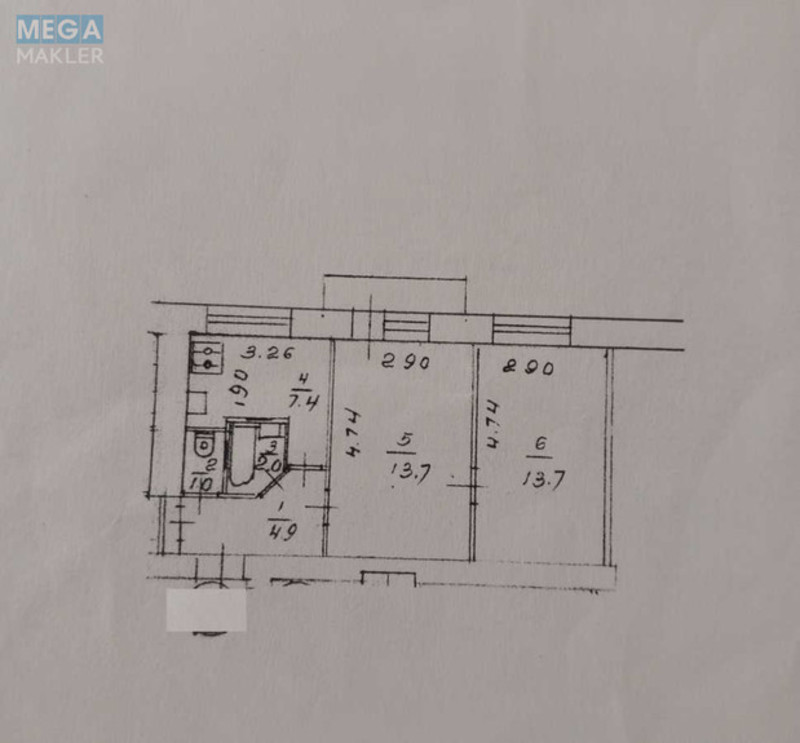 Продаж 2 кімнатної квартири (44/27/7), 2 пов. 9 пов. будинку, <a class="location-link" href="/kiev/" title="Недвижимость Київ">Київ</a>, <a class="location-link" href="/kiev/svyatoshinskij/" title="Недвижимость Святошинський район">Святошинський р-н</a>, Сімї Сосніних вул., 2а (изображение 17)