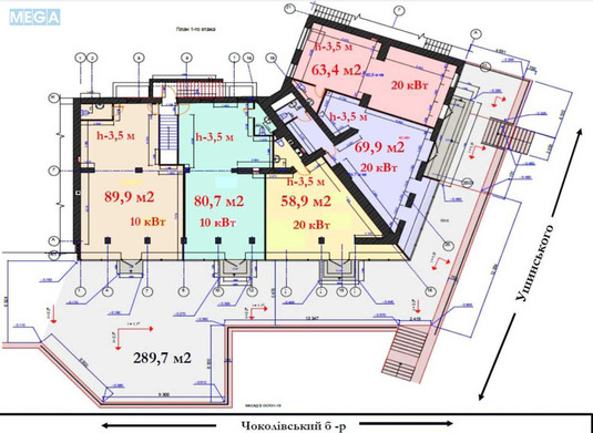 Оренда комерційної нерухомості, 58,90&nbsp;кв.м, под магазин, <a class="location-link" href="/kiev/" title="Недвижимость Київ">Київ</a>, <a class="location-link" href="/kiev/solomenskij/" title="Недвижимость Солом'янський район">Солом'янський р-н</a>, Чоколівський бульв., 37 (изображение 2)