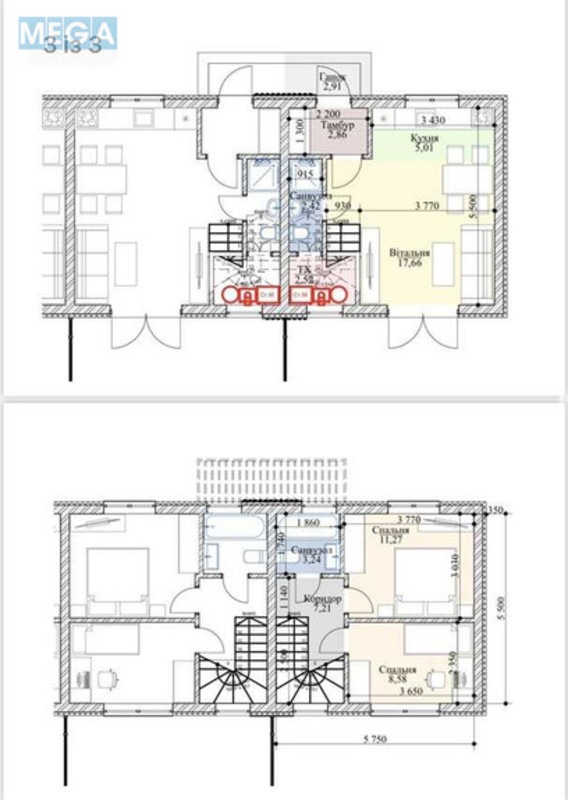Продаж дома, 2&nbsp;поверху, 58&nbsp;кв.м, 3&nbsp;кімнати, ділянка 0,80&nbsp;соток, <a class="location-link" href="/belogorodka-selo-kv/" title="Недвижимость Білогородка">Білогородка</a>, Молодецька, 27 (изображение 17)