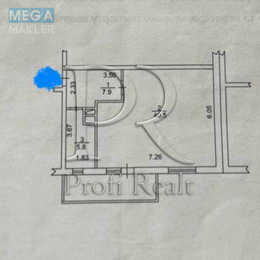 Продаж 1 кімнатної квартири (61/30/20), 9 пов. 23 пов. будинку, <a class="location-link" href="/kiev/" title="Недвижимость Київ">Київ</a>, <a class="location-link" href="/kiev/darnickij/" title="Недвижимость Дарницький район">Дарницький р-н</a>, Олени Пчілки вулиця, 2А (изображение 15)